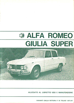 Catalogo Giulia Super Variante Telaio 1.875.001