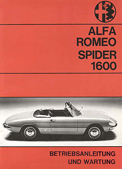 Catalogo Spider 1600 DE 1966